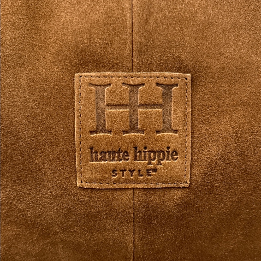Haute Hippie Tan Suede Hobo Bag with Fringe - Picture 3 of 9